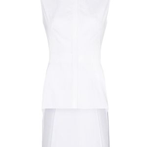 Alexander McQueen Weiß Asymmetrische Bluse