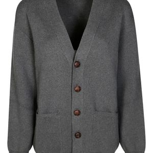Golden Goose Deluxe Brand Grey Logo-Print Knitted Cardigan