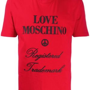 メンズ Love Moschino ロゴ Tシャツ レッド