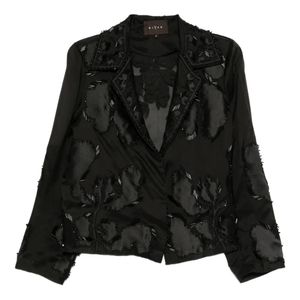 Biyan Black Sequin Embellishment Jacket