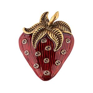 Gucci Brosche mit Erdbeere in Mettallic für Herren