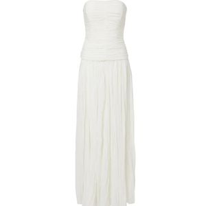 Jonathan Simkhai White Danielle Crinkle-Jersey Bustier Maxi Gown