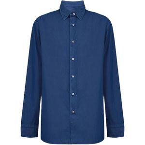 Brioni Blue Regular Fit Cotton Shirt for men
