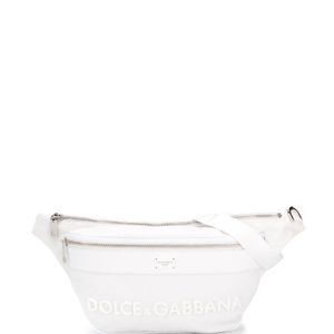 メンズ Dolce & Gabbana ロゴ ベルトバッグ ホワイト