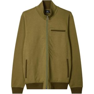 Paul Smith Green Logo-Embroidered Zip-Up Sweatshirt for men