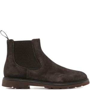 Henderson Brown Elasticated-Panel Boots for men