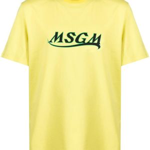 T-shirt con stampa di MSGM in Giallo da Uomo