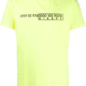 T-shirt à logo embossé DIESEL pour homme en coloris Jaune