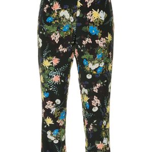 Erdem Floral Cropped Trousers ブラック