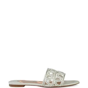 Aquazzura White Manaus Cutout Sandals