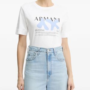 ARMANI EXCHANGE White Printed T-Shirt