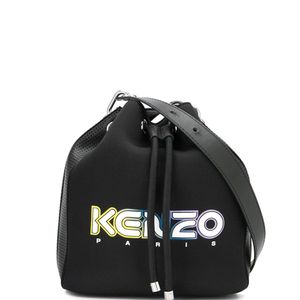 KENZO ロゴ バケットバッグ ブラック