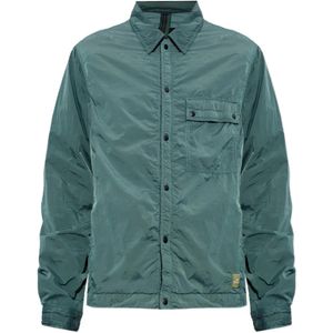 Paul Smith Green Logo-Patch Shirt Jacket for men