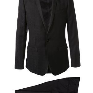 メンズ Dolce & Gabbana ジャカードロゴ ディナースーツ ブラック