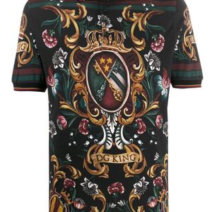 メンズ Dolce & Gabbana Dg King ポロシャツ ブラック