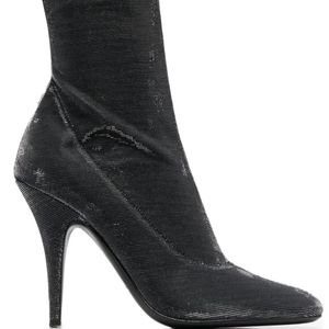 Giuseppe Zanotti Black Leather Heel Ankle Boots