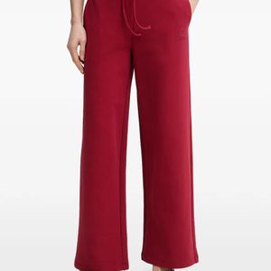Trussardi Red Wide-Leg Drawstring Track Pants
