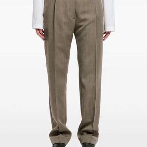 Studio Nicholson Natural Pin-Tuck Tailored Trousers
