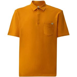 C P Company Orange Polo À Poche Poitrine for men