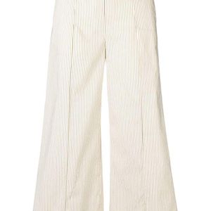 Sonia Rykiel Striped Straight-leg Trousers in het Wit