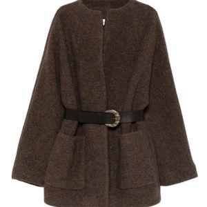 Ba&sh Brown Claudy Belted Coat