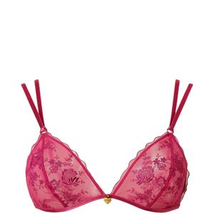 Twinset Pink Floral Tulle Triangle Bra
