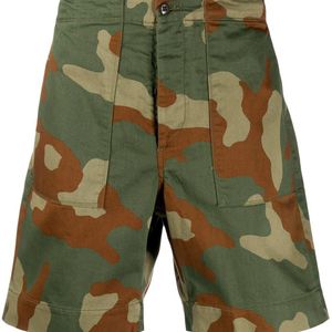 Bellerose Shorts mit Camouflage-Print in Grün für Herren