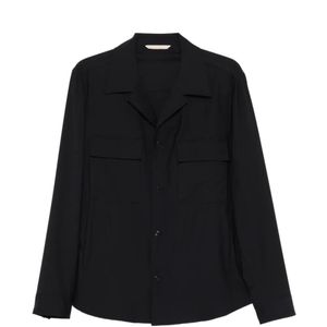 Briglia 1949 Black Chest-Pocket Shirt Jacket for men
