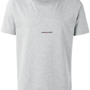 メンズ Saint Laurent ロゴプリント Tシャツ グレー