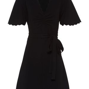 Miu Miu スカラップトリム ドレス ブラック