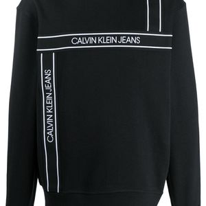 メンズ Calvin Klein ロゴ スウェットシャツ ブラック