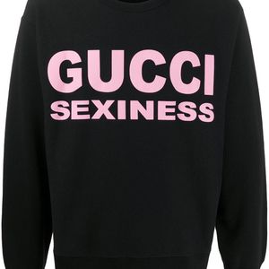 メンズ Gucci ロゴ スウェットシャツ ブラック