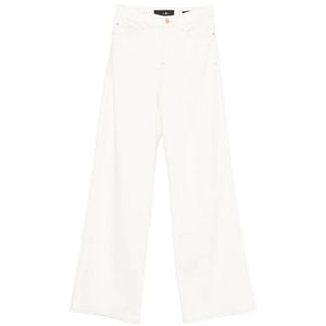 Seven7 White Jean Ample À Boutonnière