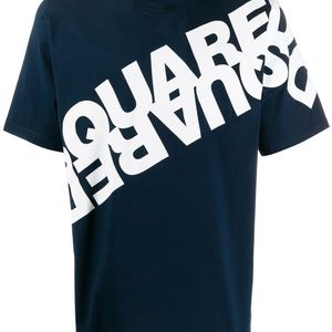 メンズ DSquared² ロゴ Tシャツ ブルー