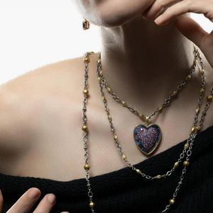 Sylva & Cie Brown Opal And Sapphire Embelish Pendant