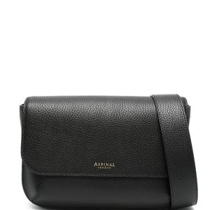 Aspinal Black Ella Leather Crossbody Bag