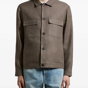 Peserico Brown Flap Pocket Jacket for men
