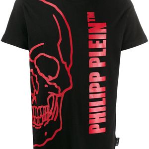 メンズ Philipp Plein スカル Tシャツ ブラック