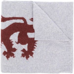 Lion emblem scarf Pringle of Scotland pour homme en coloris Gris
