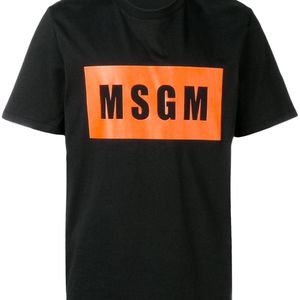 メンズ MSGM ロゴ Tシャツ ブラック