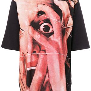 T-shirt en jersey de coton imprimé Christopher Kane en coloris Noir