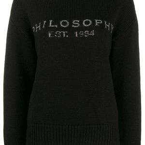 Philosophy Di Lorenzo Serafini ラインストーン ロゴ セーター ブラック