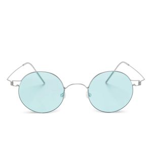 Lindberg Blue Round-Frame Sunglasses