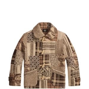 RRL Brown Patchwork Toggle-Fastening Cardigan for men