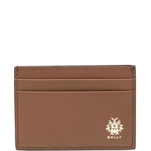 Bally Brown Leather Cardholder for men