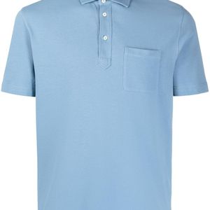 メンズ Brunello Cucinelli パッチポケット ポロシャツ ブルー