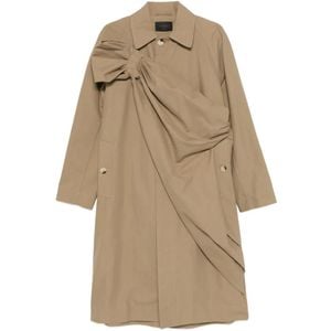 Simone Rocha Natural Bow-Detail Coat for men