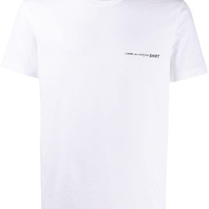メンズ Comme des Garçons ロゴ Tシャツ ホワイト