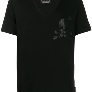 メンズ Philipp Plein Vネック Tシャツ ブラック