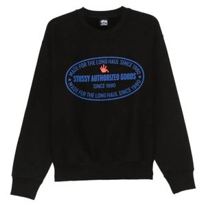 Stussy Black Authorized Sweatshirt for men